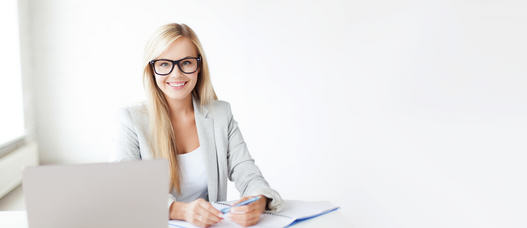 businesswoman with documents